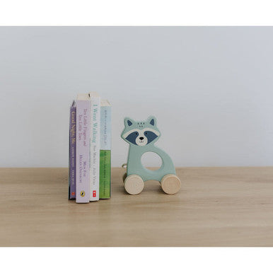 Bubble Wooden Raccoon Pull Along Toy-2