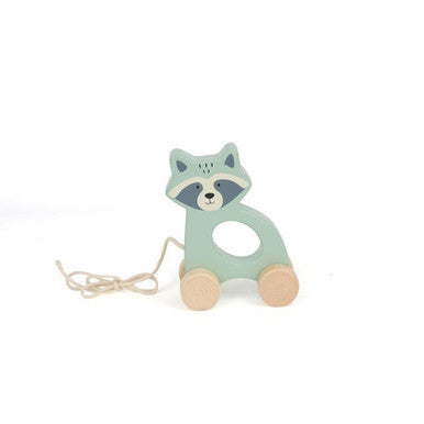 Bubble Wooden Raccoon Pull Along Toy-1