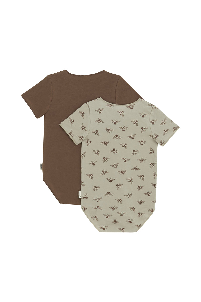 Bonds Wonderbodies Bodysuit 2 Pack - Buzzy Bees-2