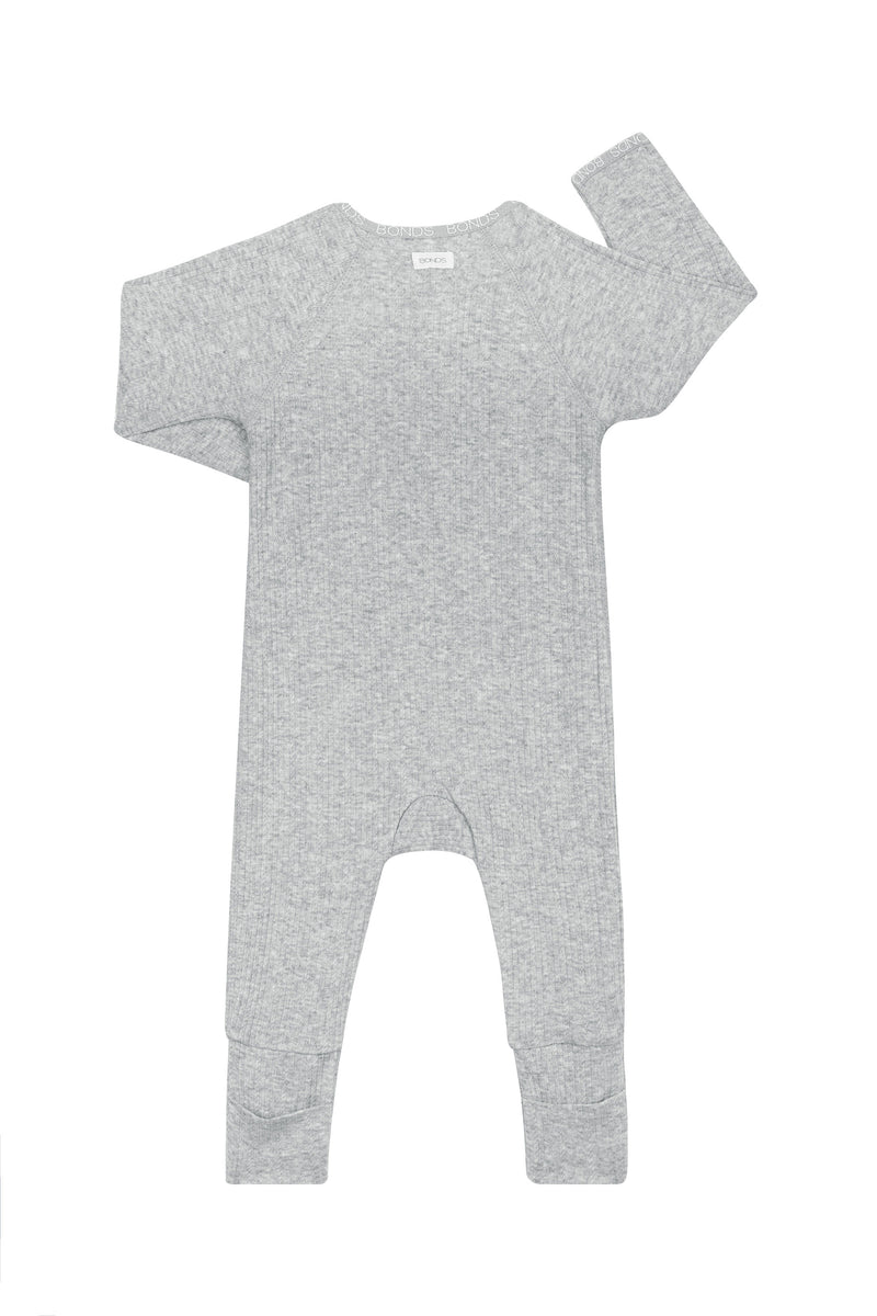 Bonds Pointelle Cozysuit - Light Grey-2