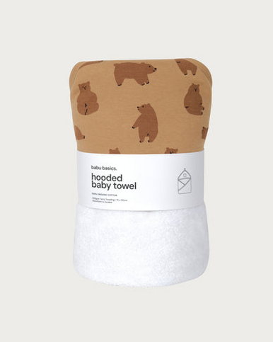 Babu Terry Hooded Baby Towel-2