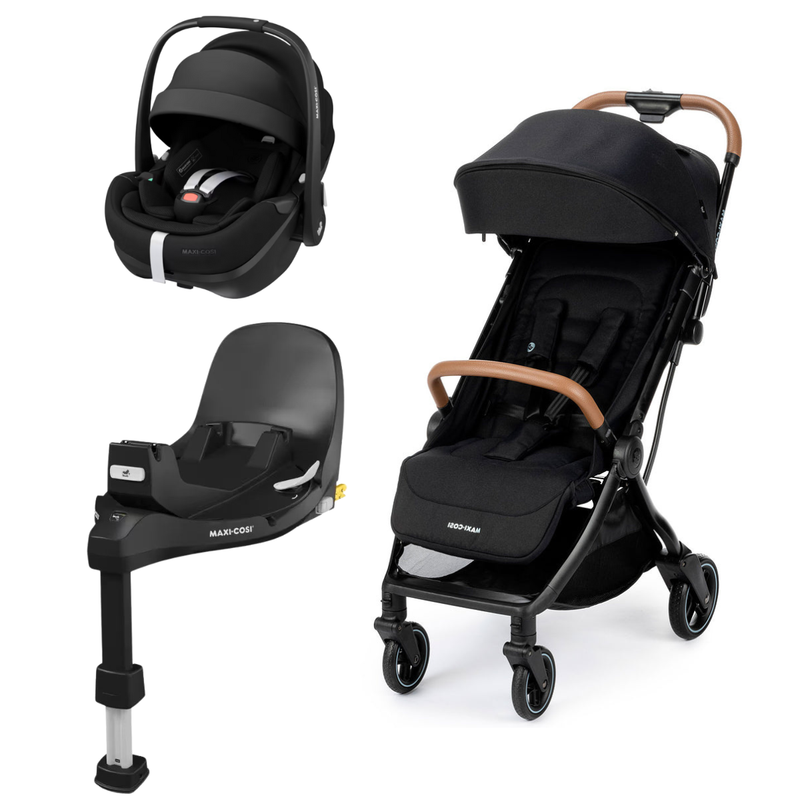 Maxi Cosi Eva³ Compact Stroller & Pebble 360 Pro² + Familyfix 360 Pro Base Bundle-1