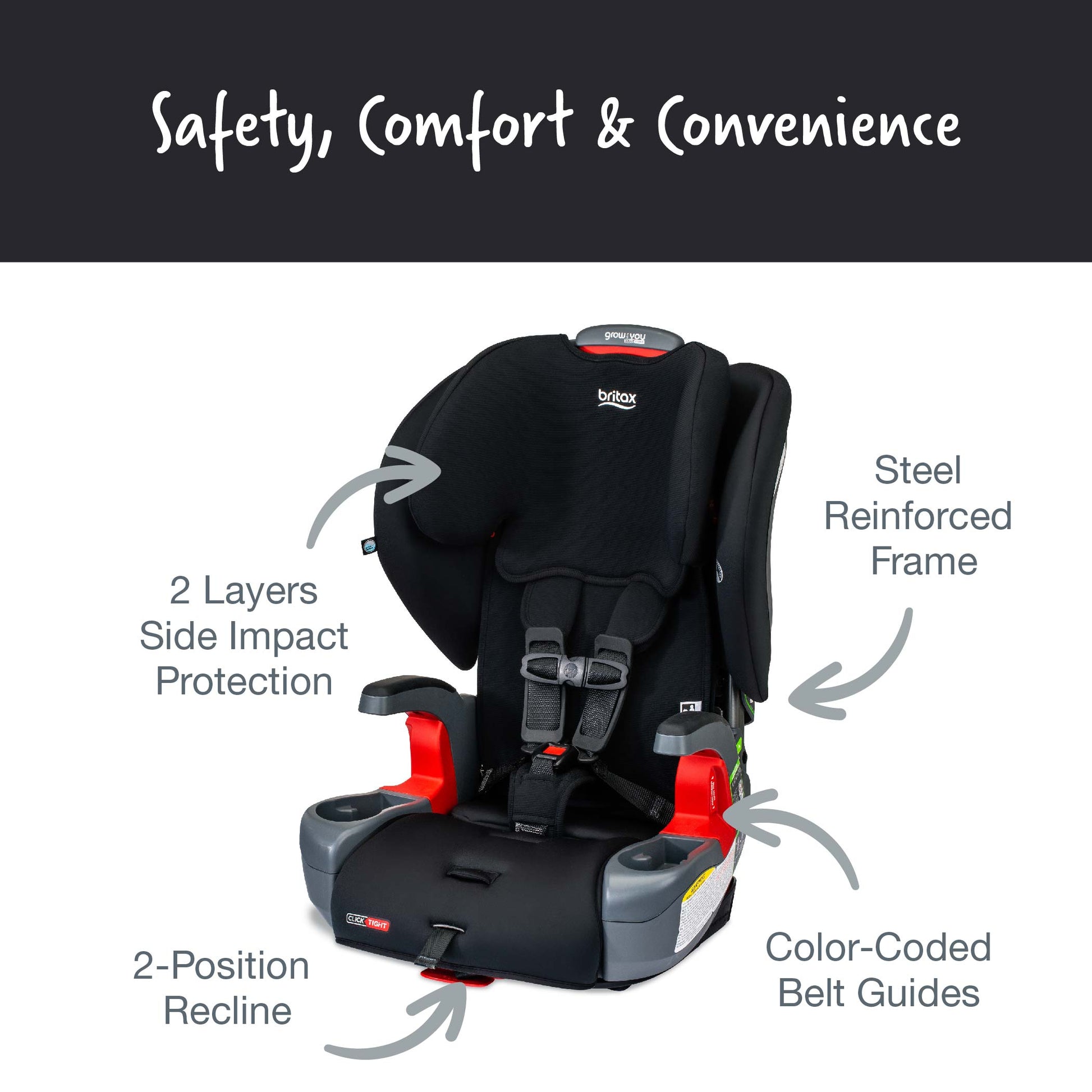 Britax Grow With You ClickTight Booster Car Seat-19