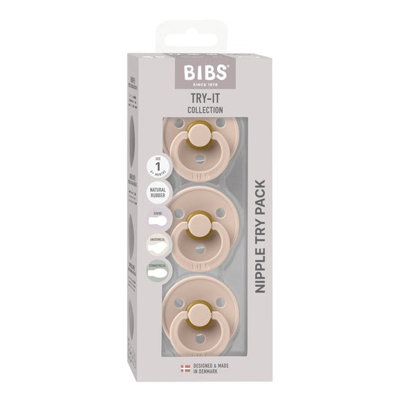 BIBS Try-it Latex Soother Starter Box 3pk-4