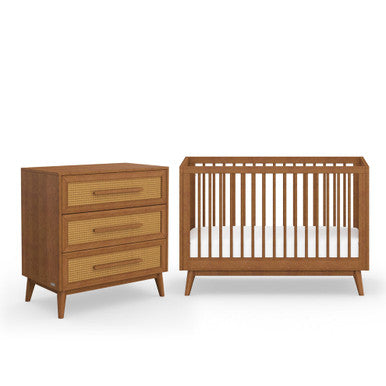 Babyrest Kaya Cot & Chest Nursery Package - Teak-1