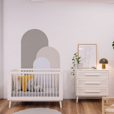 Babyrest Kaya Cot & Chest Nursery Package - White-1