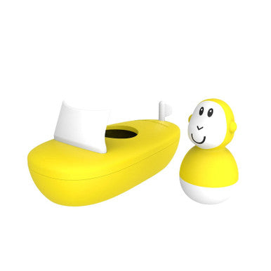Matchstick Monkey Boat Set - Yellow-1
