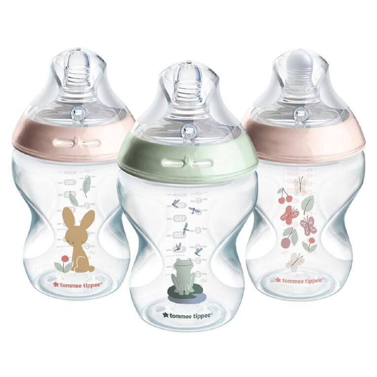 Tommee Tippee Natural Start Decorated PP Bottles 260ml 3pk-1