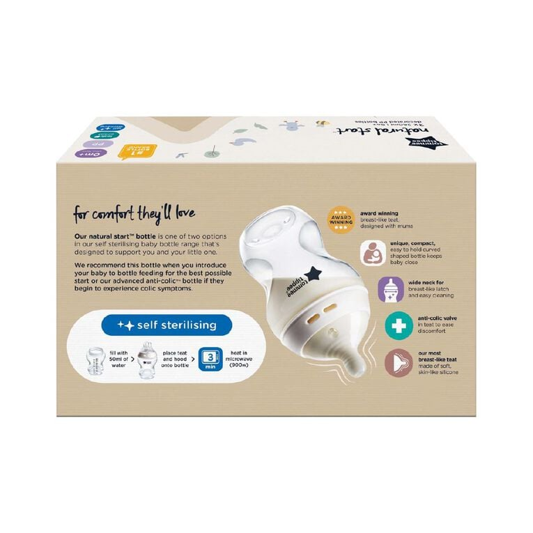 Tommee Tippee Natural Start Decorated PP Bottles 260ml 3pk-4