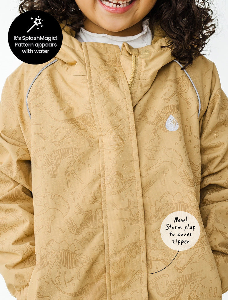 Therm SplashMagic Rainshell - Sand/Dino Bones-2