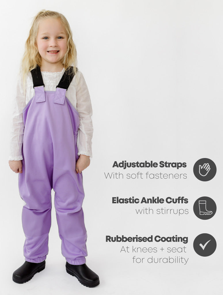 Therm All-Weather Fleece Overalls - Periwinkle-2