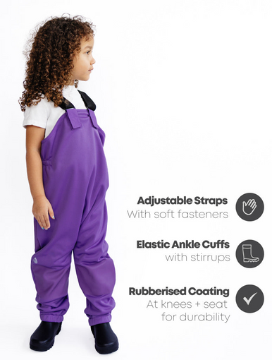 Therm All-Weather Fleece Overalls - Violet-2