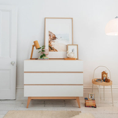 Babyrest Tommi Cot & Chest Nursery Package - Oak/White-3