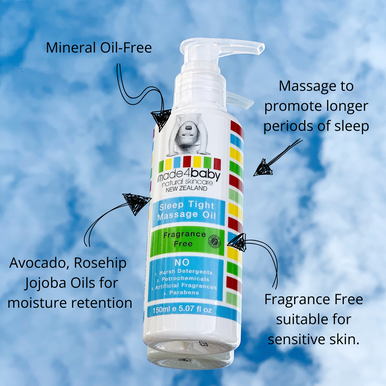 Made4Baby Sleep Tight Massage Oil  (Fragrance Free) 150ml-2