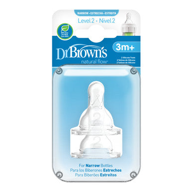 Dr Browns Narrow Neck Level 2 Teats 2pk-2