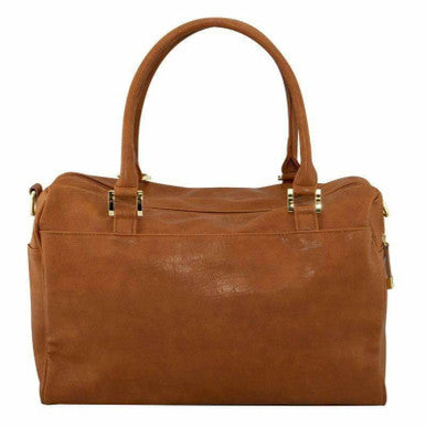 Isoki Double Zip Satchel Nappy Bag - Amber Tan