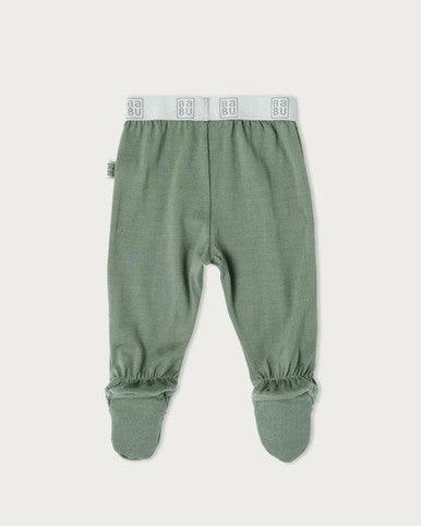 Buy Babu Merino Footed Leggings - Sage Online - Babies Nz