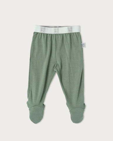 Buy Babu Merino Footed Leggings - Sage Online - Babies Nz
