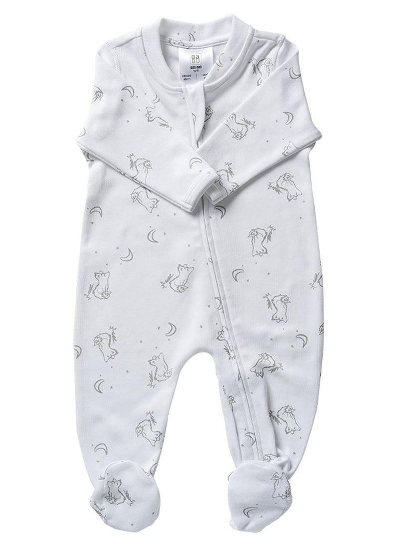 Babu Organic All In One Zip Front with Feet-18
