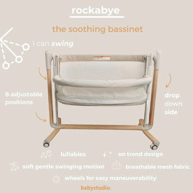 Baby Studio Rockabye Soothing Bassinet-3