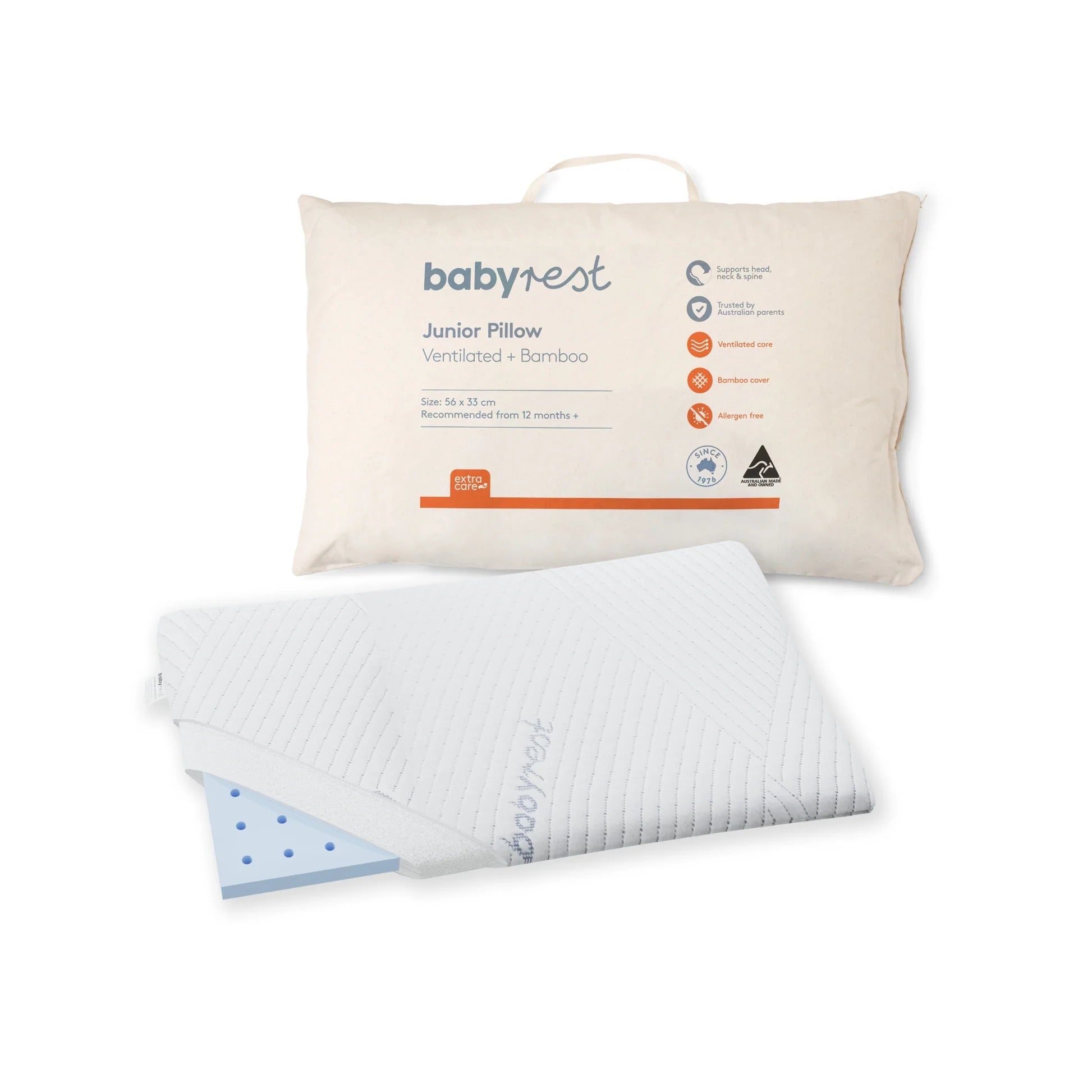 Babyrest Ventilated Bamboo Junior Pillow-1