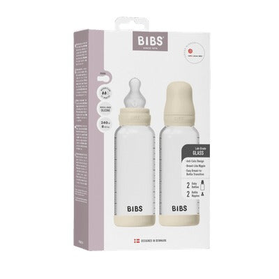 BIBS Baby Bottle Complete Set 2pk - Ivory-7