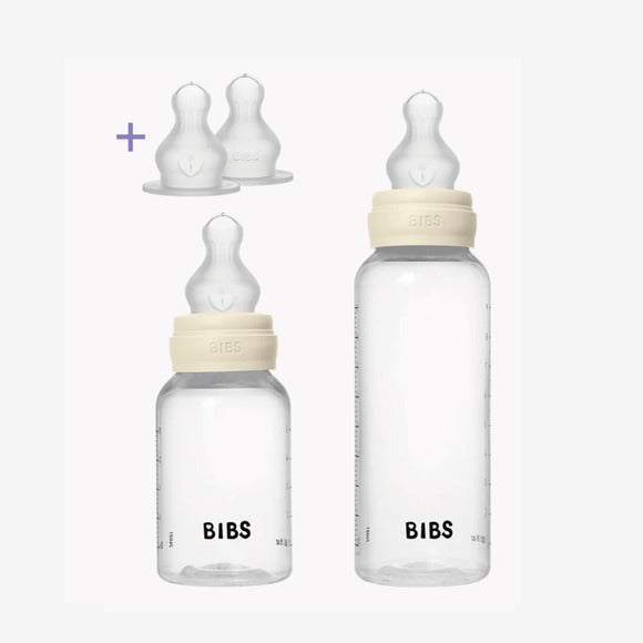 BIBS Grow and Flow Baby Bottle Set - Ivory-3