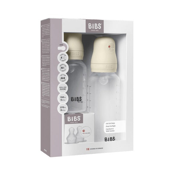 BIBS Grow and Flow Baby Bottle Set - Ivory-2