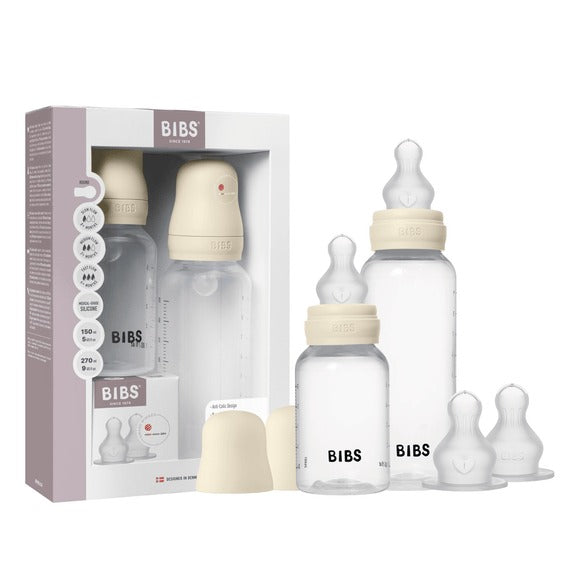 BIBS Grow and Flow Baby Bottle Set - Ivory-1