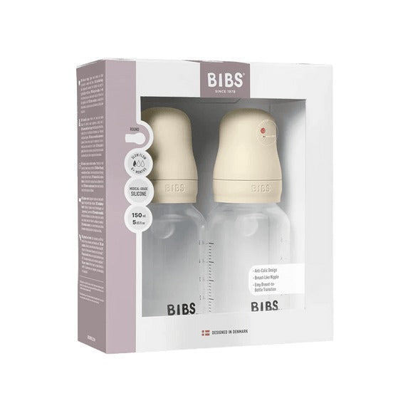 BIBS Baby Bottle Complete Set 2pk - Ivory-6