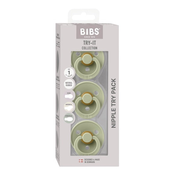BIBS Try-it Latex Soother Starter Box 3pk-3