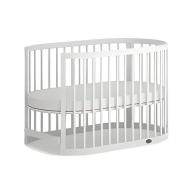 Boori Eden Oval Cot and Mattress - White-2