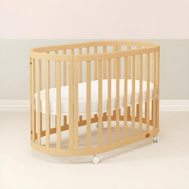 Boori Eden Oval Cot and Mattress - Beech-2