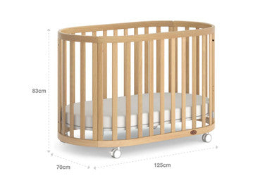 Buy Boori Eden Oval Cot - Beech Online - Babies Nz