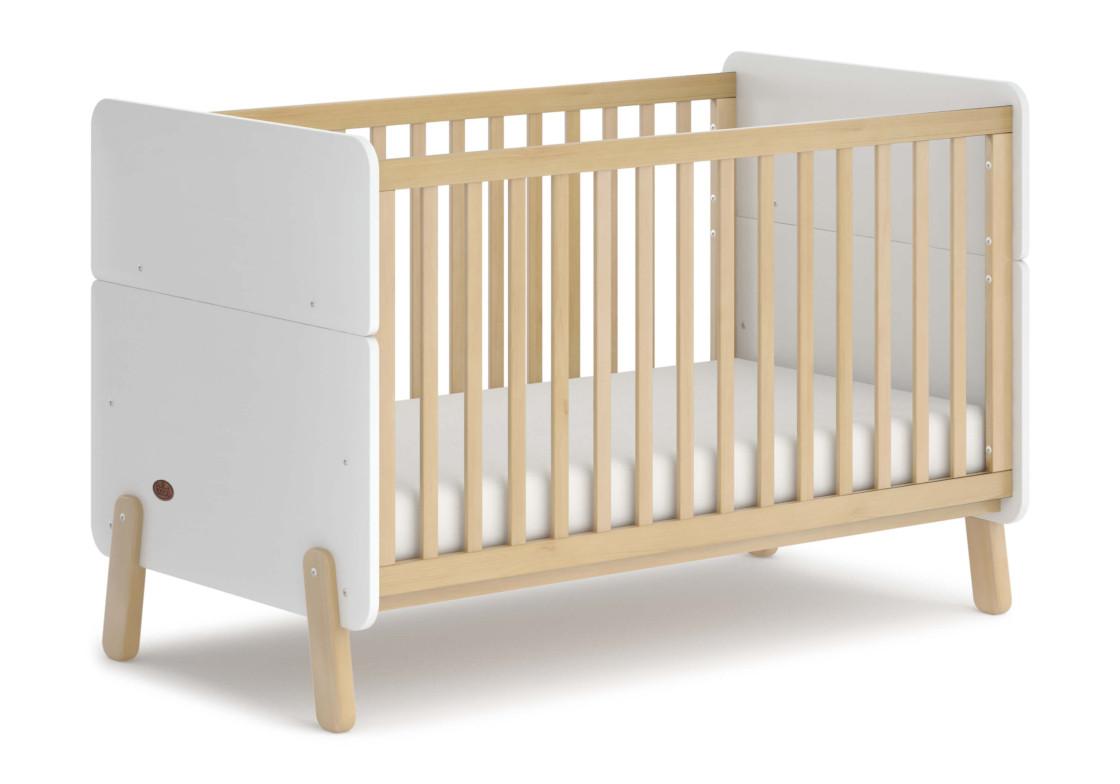 Boori Natty Cot Bed - White & Almond-1