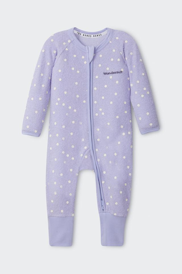 Bonds Poodlette Zip Wondersuit - Ditsy Dot Purple-2