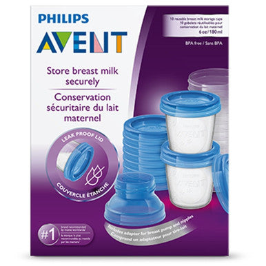 Philips AVENT Breast Milk Storage Cups 180ml 10pcs-2