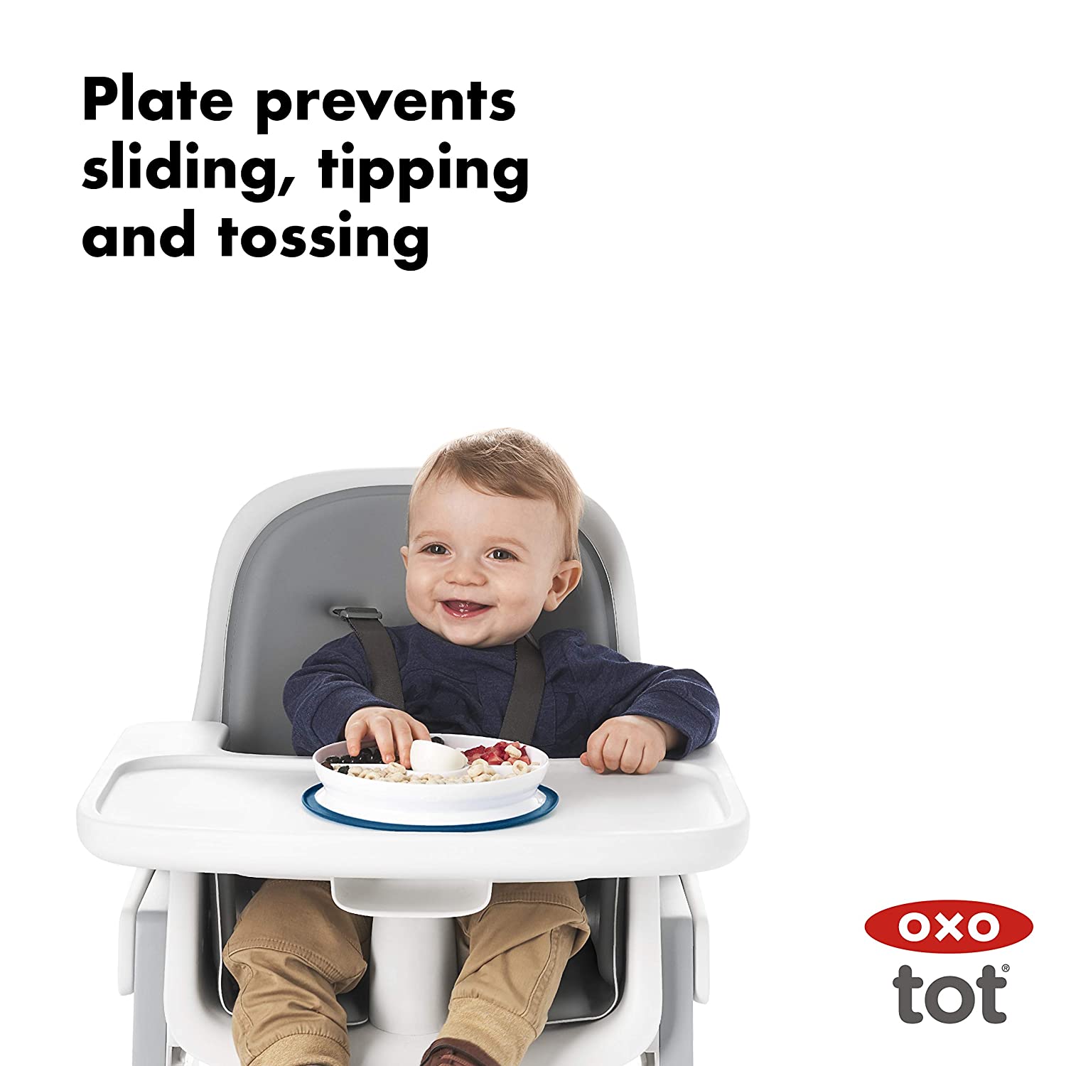 OXO Tot Stick & Stay Suction Divided Plate-18
