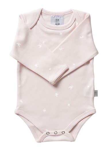 Babu Organic Envelope Neck Bodysuit - Shell Star-2