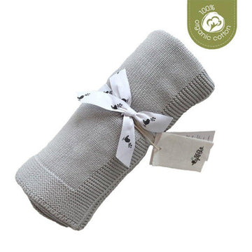 Buy Ecosprout Organic Cotton Sweet Dreams Cot Blanket - Dove Grey Online - Babies Nz