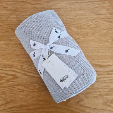 Buy Ecosprout Organic Cotton Sweet Dreams Cot Blanket - Dove Grey Online - Babies Nz