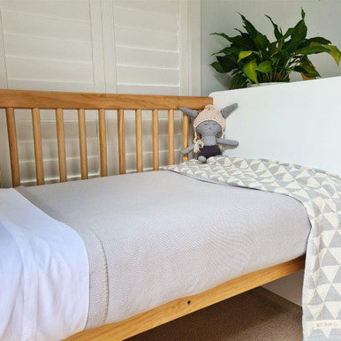 Buy Ecosprout Organic Cotton Sweet Dreams Cot Blanket - Dove Grey Online - Babies Nz