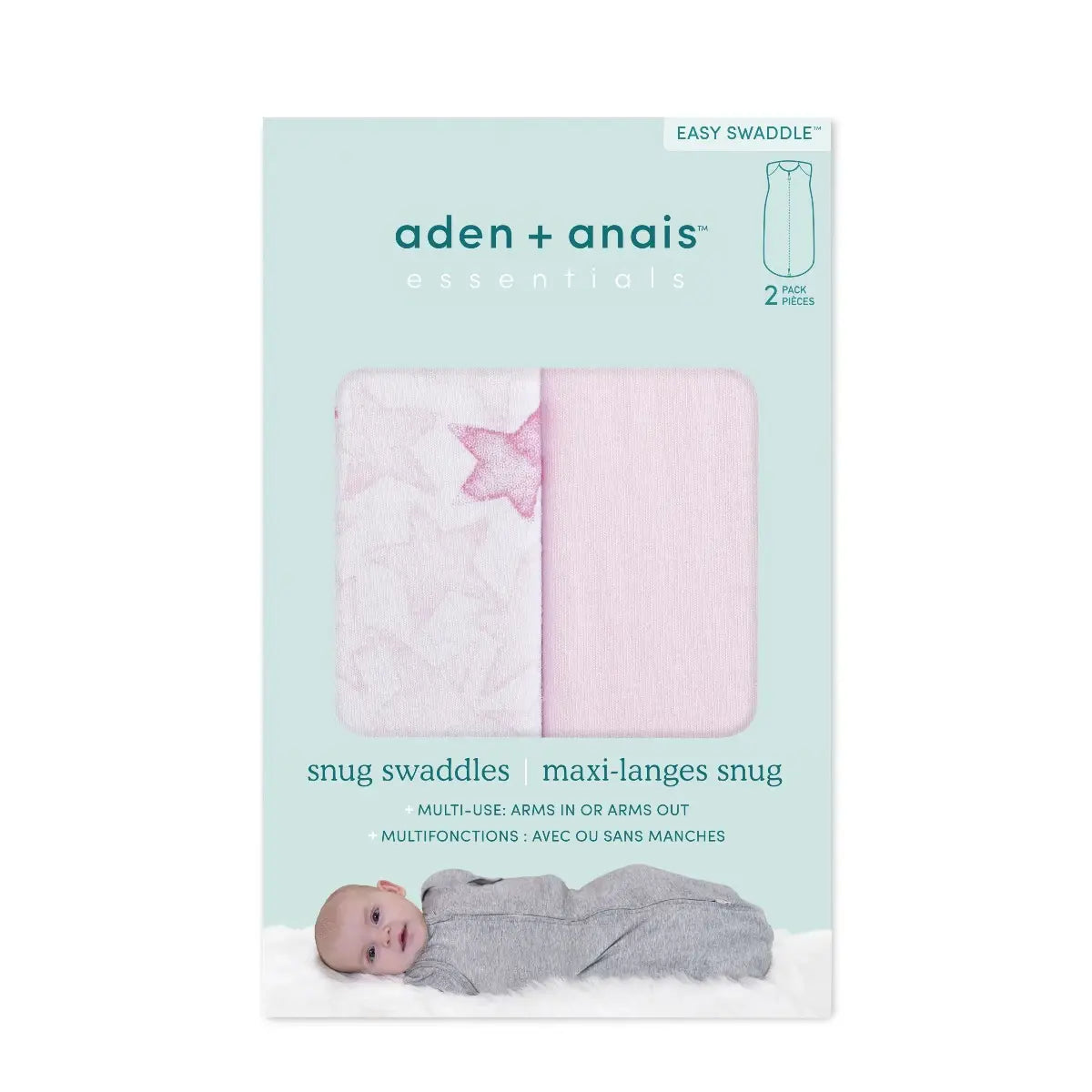 Aden & Anais Snug Swaddle 0-3 Months (2pk)-14