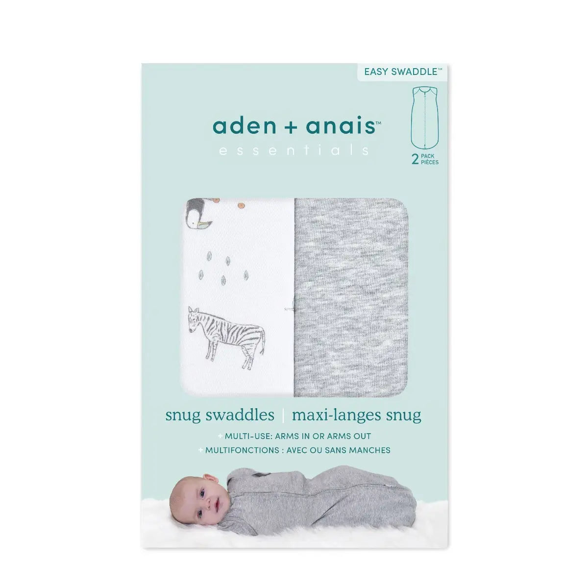 Aden & Anais Snug Swaddle 0-3 Months (2pk)-13