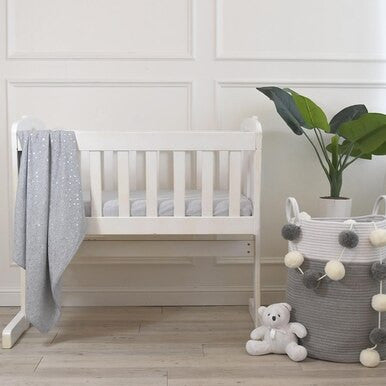 Living Textiles 100% Cotton Rope Hamper - Grey/White-2