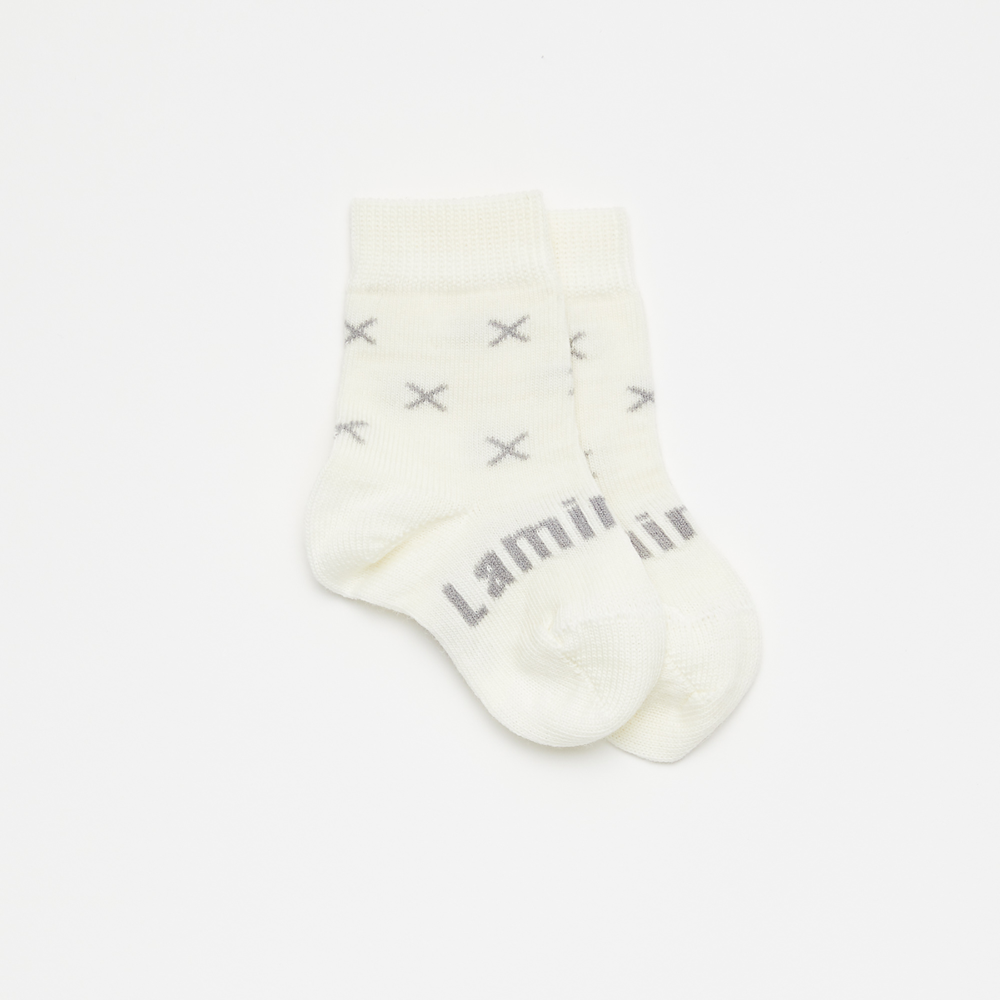 Lamington Baby Merino Wool Crew Socks - Fox-1