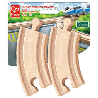 Buy Hape Track Short Curved Tracks (4pc) Online - Babies Nz