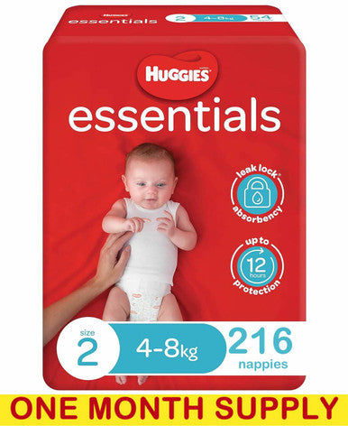 Buy Huggies Essentials Nappies Bulk - Infant Online - Babies Nz