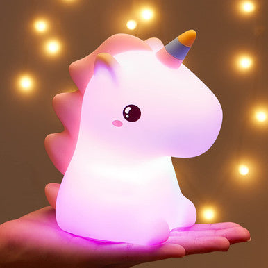 Rechargeable Silicon Unicorn LED Night Light-1