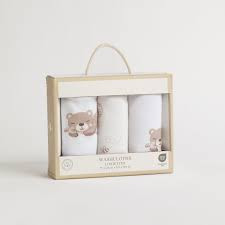 Living Textiles Wash Cloths 3pk-3